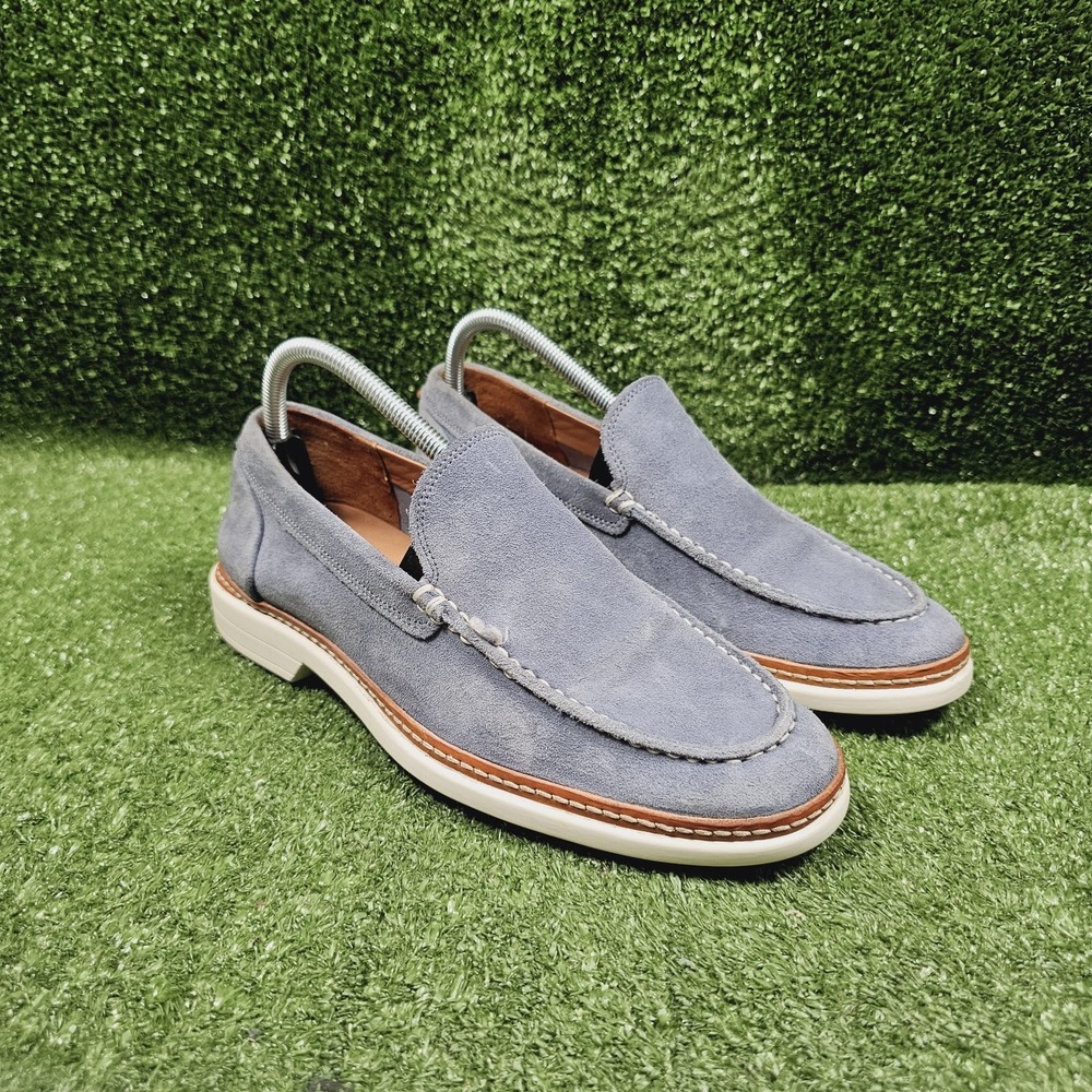 Allen Edmonds Wilder Venetian Denim Suede Slip On Loafer Shoes Mens Size 8.5 D